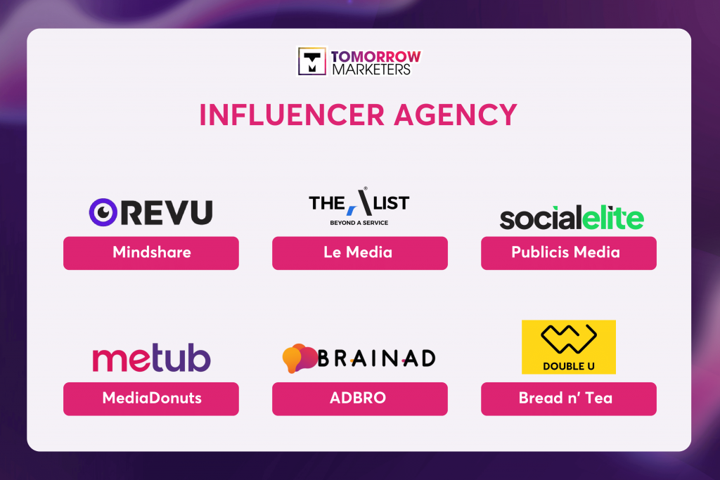 các loại hình agency - influencer agency